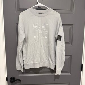 P.E Nation Light Gray Crewneck Sweater Sweatshirt Size Small
